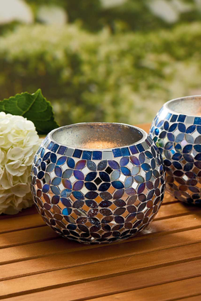 candle holder COBALT MOSAIC