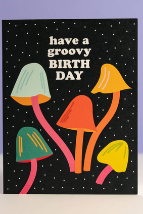graphic anthology card GROOVY BIRTHDAY