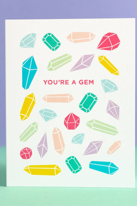 graphic anthology card YOU'RE A GEM