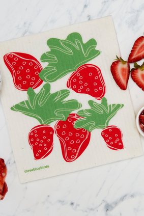 swedish dishcloth STRAWBERRIES
