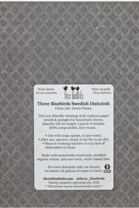 swedish dishcloth DOGWOOD GREY