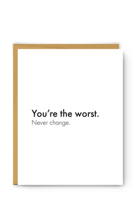 footnotes card YOU'RE THE WORST