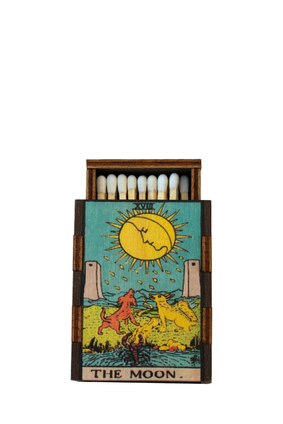 mini matches wooden THE MOON TAROT CARD