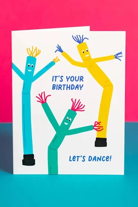 graphic anthology card BIRTHDAY LET'S DANCE