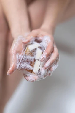 goat's milk + glycerin chunk soap WINTER WONDERLAND (seasonal)