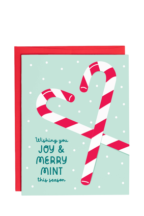 graphic anthology card JOY & MERRY MINT