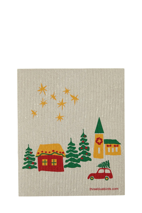 swedish dishcloth CHRISTMAS VILLAGE