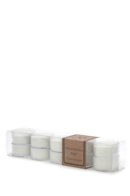 soy tea light 10pk LEMONGRASS SAGE