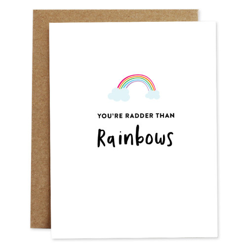 rhubarb paper co card RAINBOWS