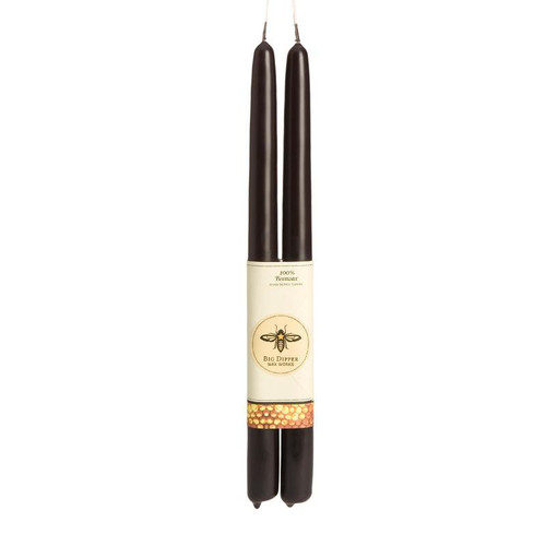 beeswax tapers 12" BLACK BD