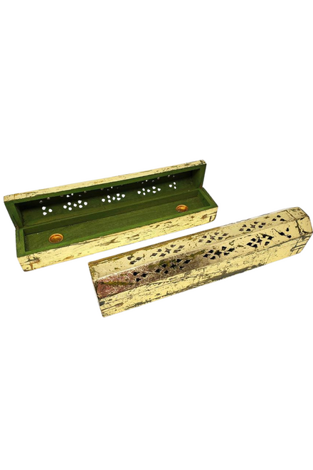 incense burner/box RUSTIC GOLDEN