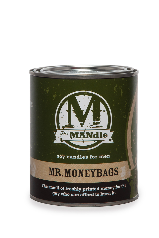 The MANdle MR. MONEYBAGS | freshly printed bills
