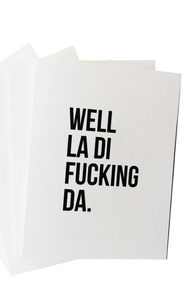 top hat card LA DI FUCKING DA