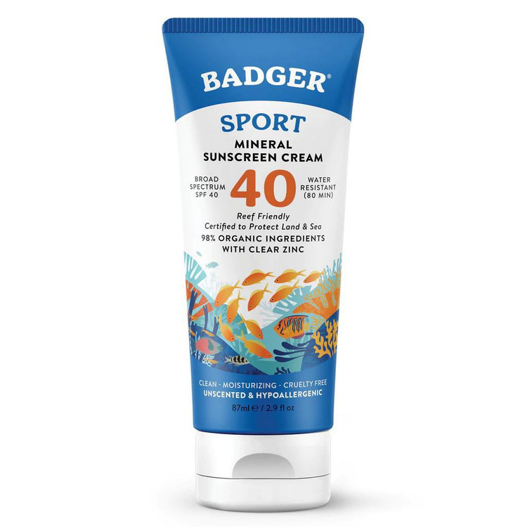badger mineral sunscreen SPF40 SPORT