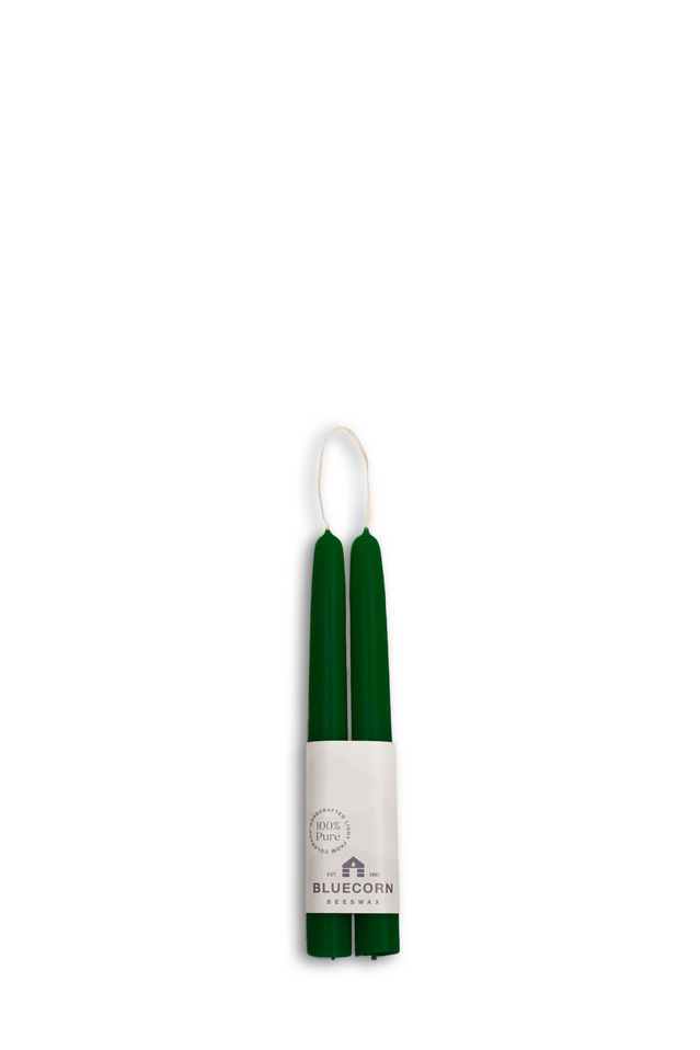 beeswax tapers 8" MOSS