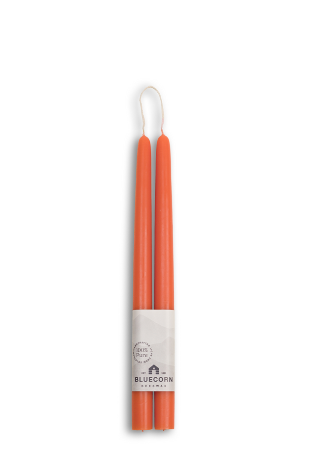 beeswax tapers 12" APRICOT
