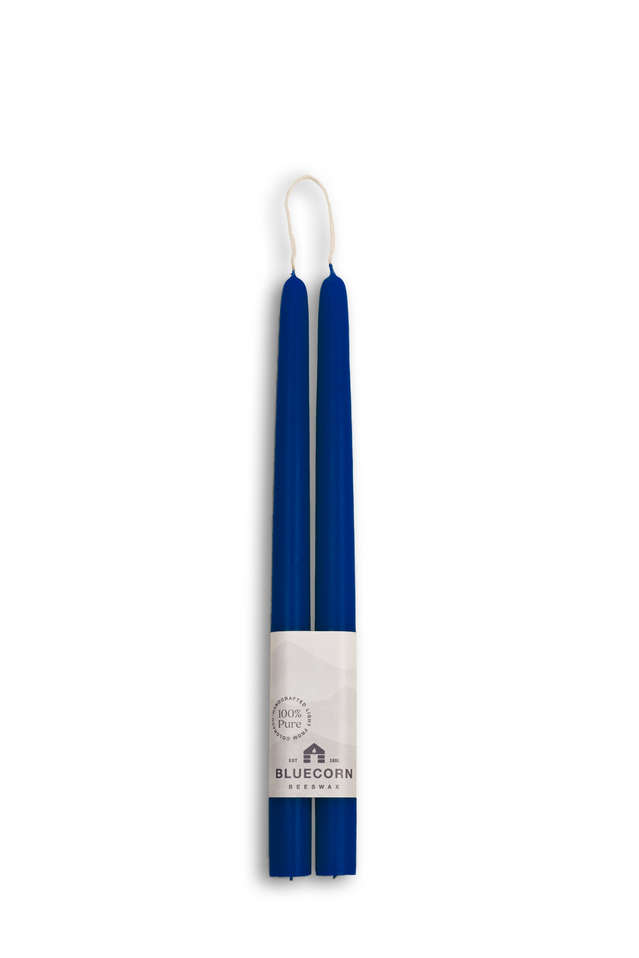 beeswax tapers 12" BLUE
