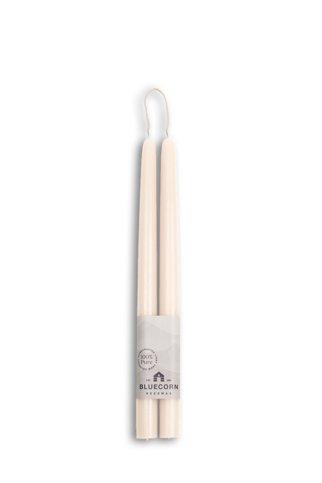 beeswax tapers 12" IVORY