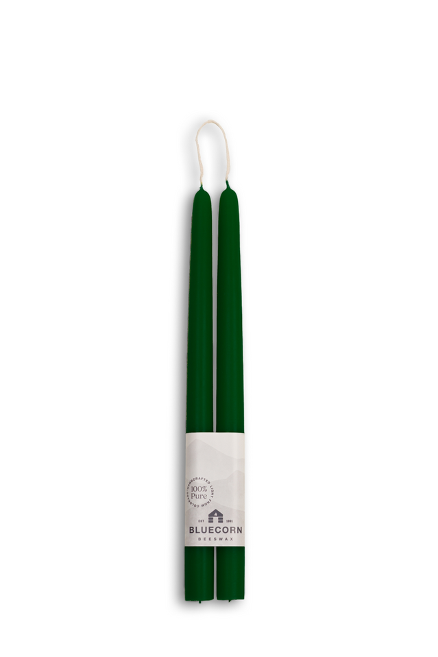 beeswax tapers 12" MOSS