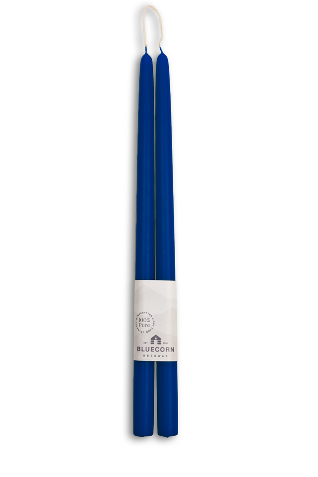 beeswax tapers 16" BLUE