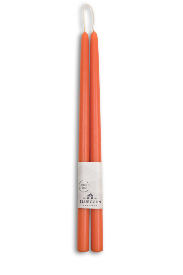 beeswax tapers 16" APRICOT