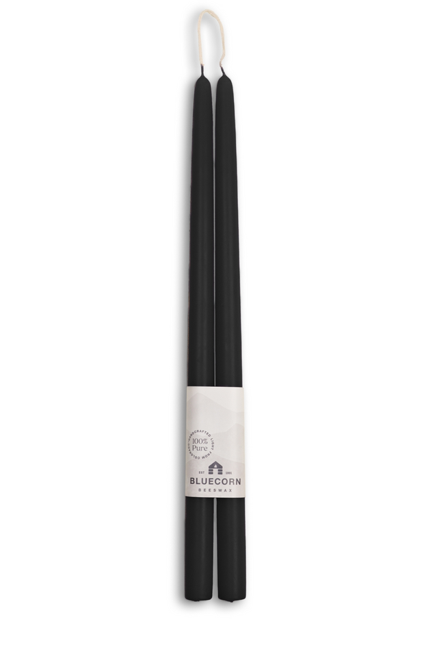 beeswax tapers 16" BLACK