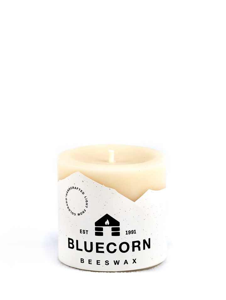 beeswax pillar 3" IVORY