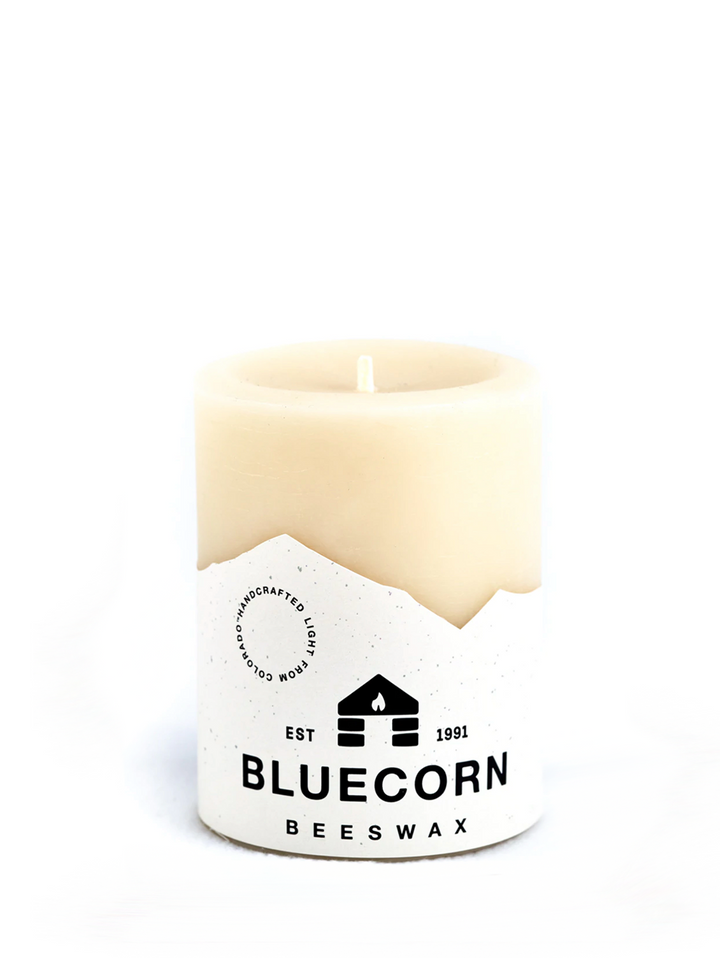 beeswax pillar 4" IVORY