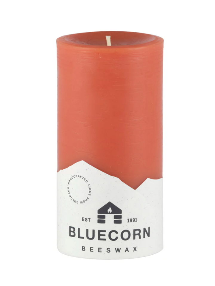 beeswax pillar 6" APRICOT