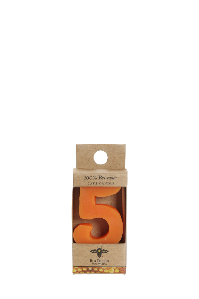 beeswax birthday candle 5