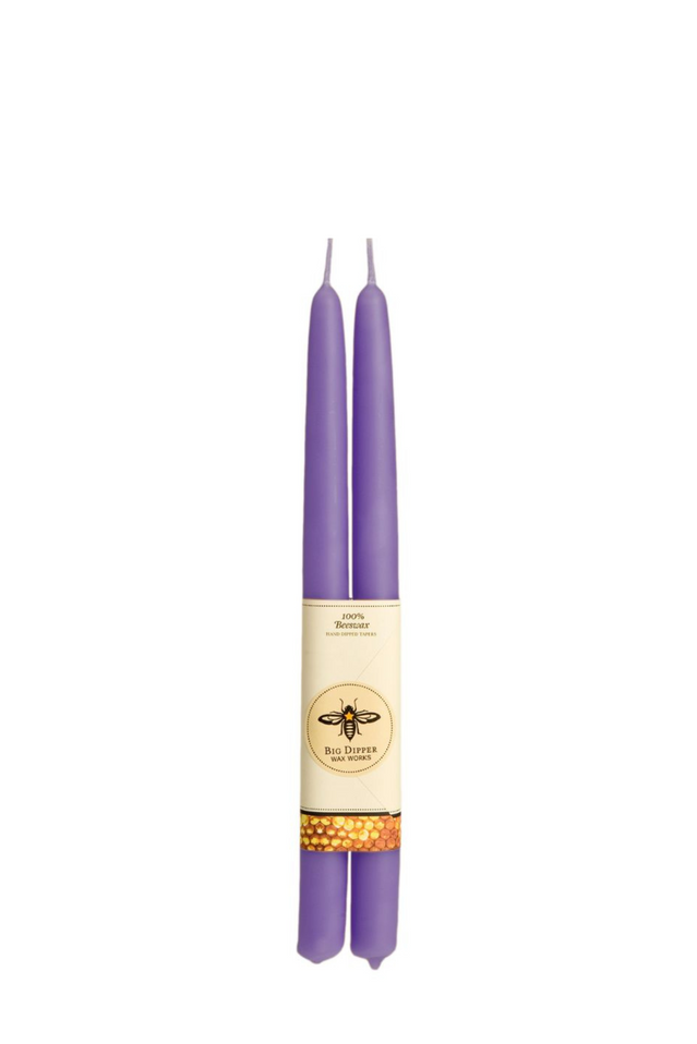 beeswax tapers 12" LILAC BD