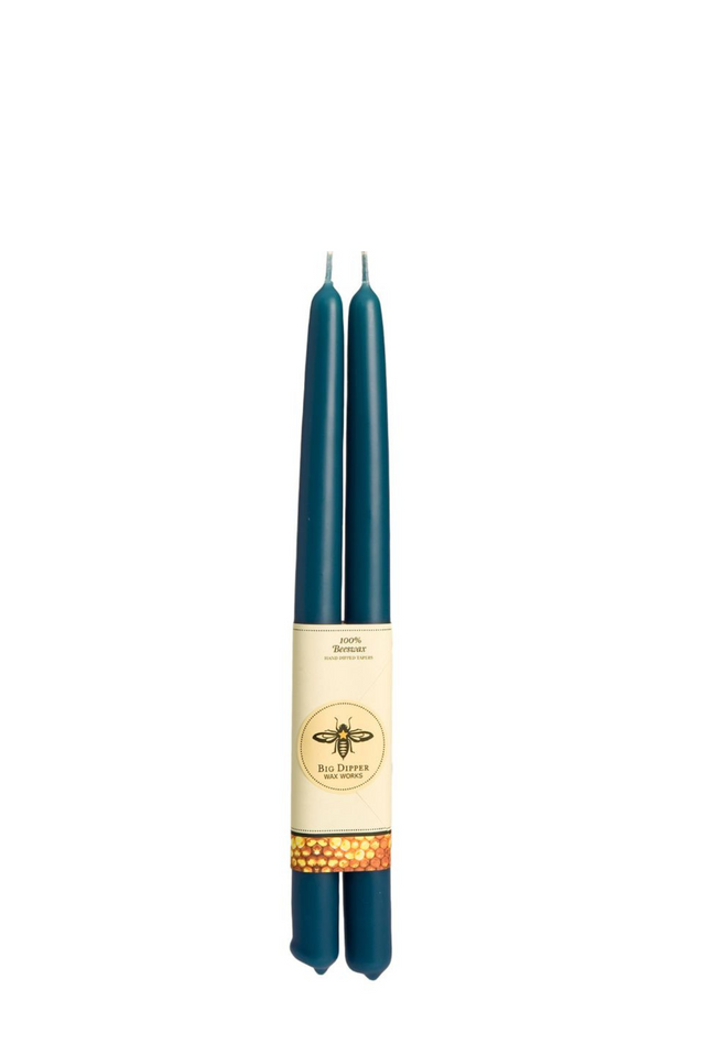 beeswax tapers 12" TEAL BD