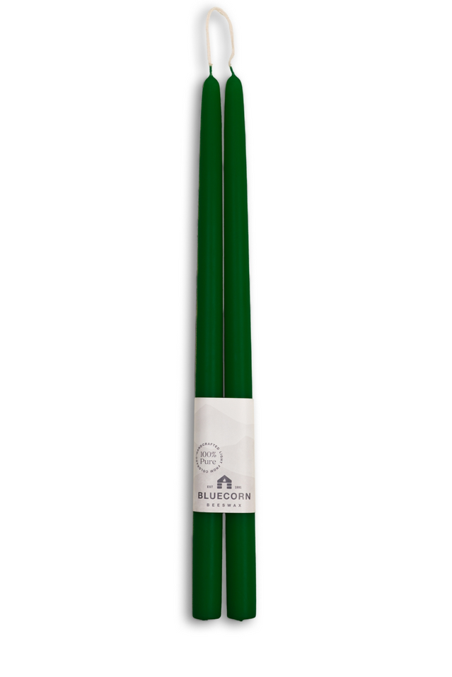 beeswax tapers 16" MOSS