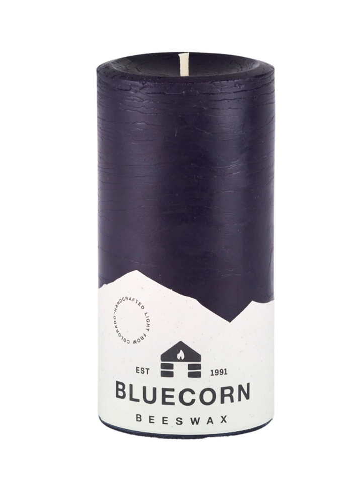 beeswax pillar 6" EGGPLANT