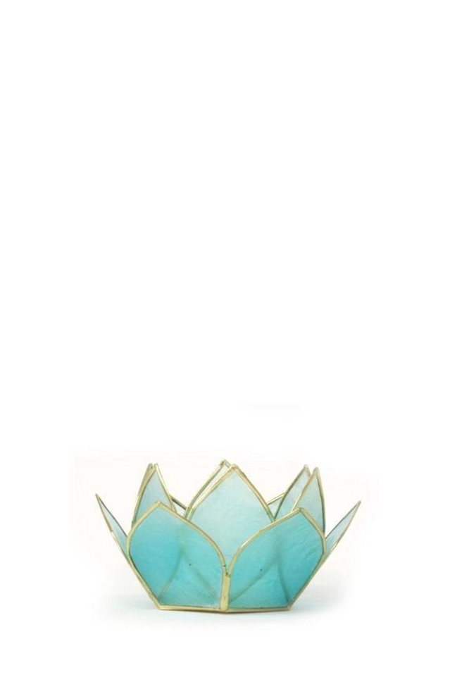 capiz gemstone lotus AQUAMARINE