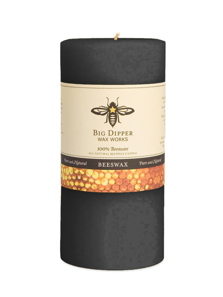 beeswax pillar 6" BLACK BD