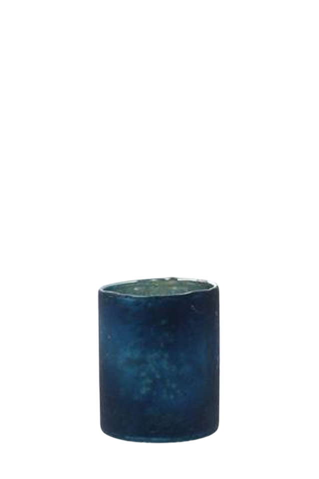 candle holder DARK BLUE GLASS