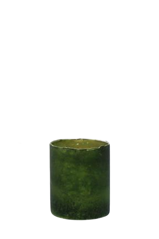 candle holder GREEN GLASS
