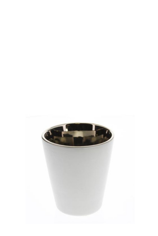candle holder WHITE/SILVER TALL