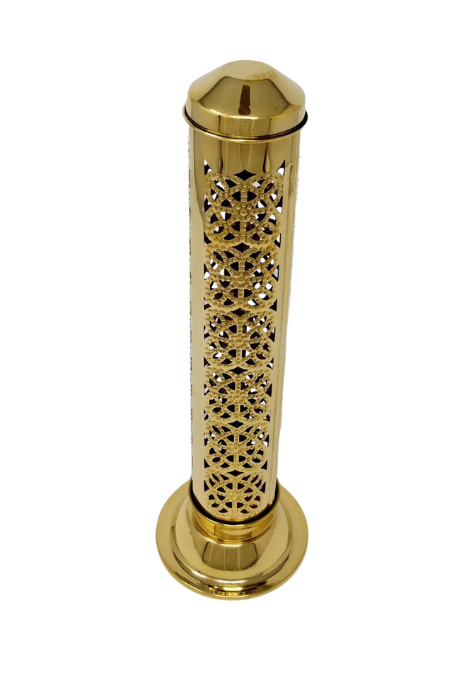 incense burner BRASS TOWER GEO