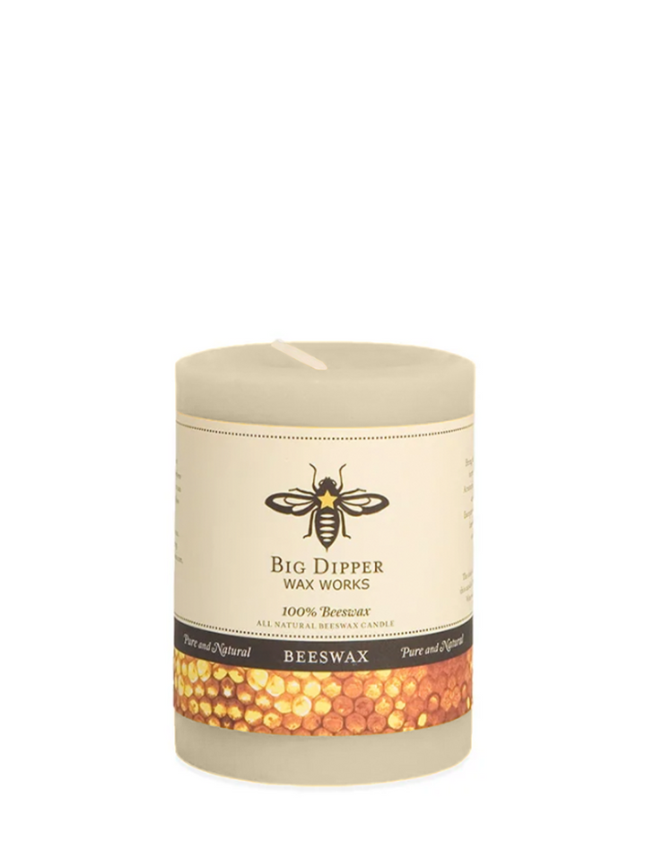 beeswax pillar 3.5" IVORY BD
