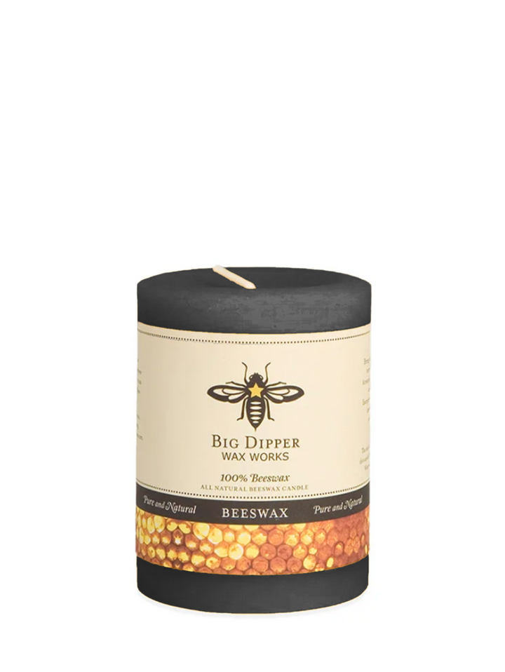 beeswax pillar 3.5" BLACK BD