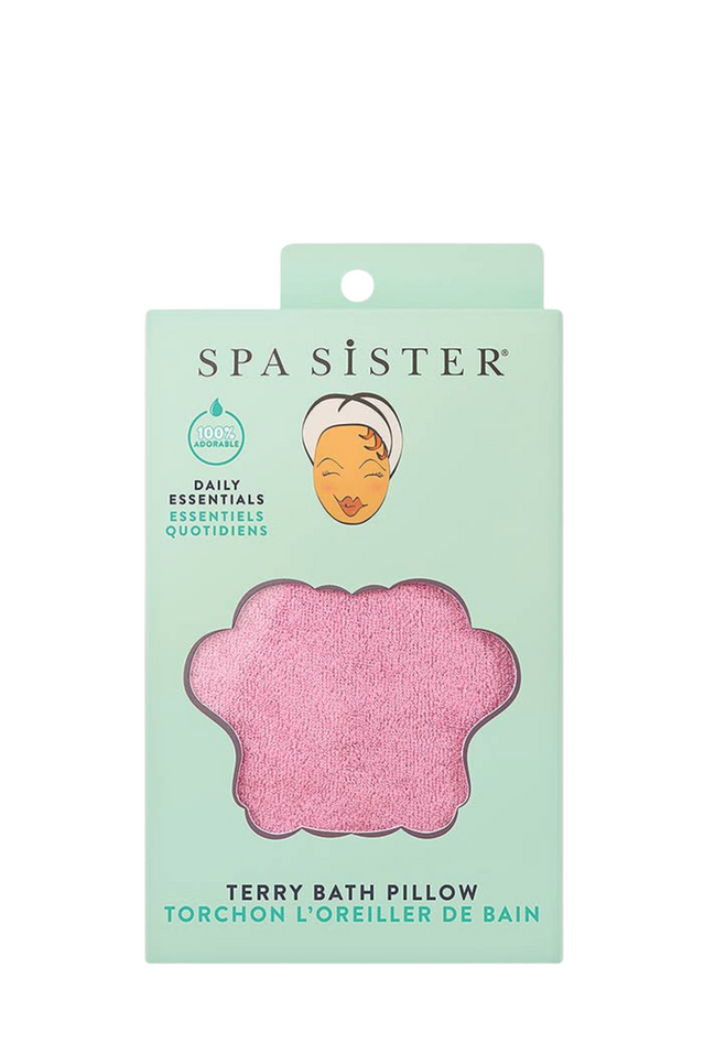 terry bath pillow PINK