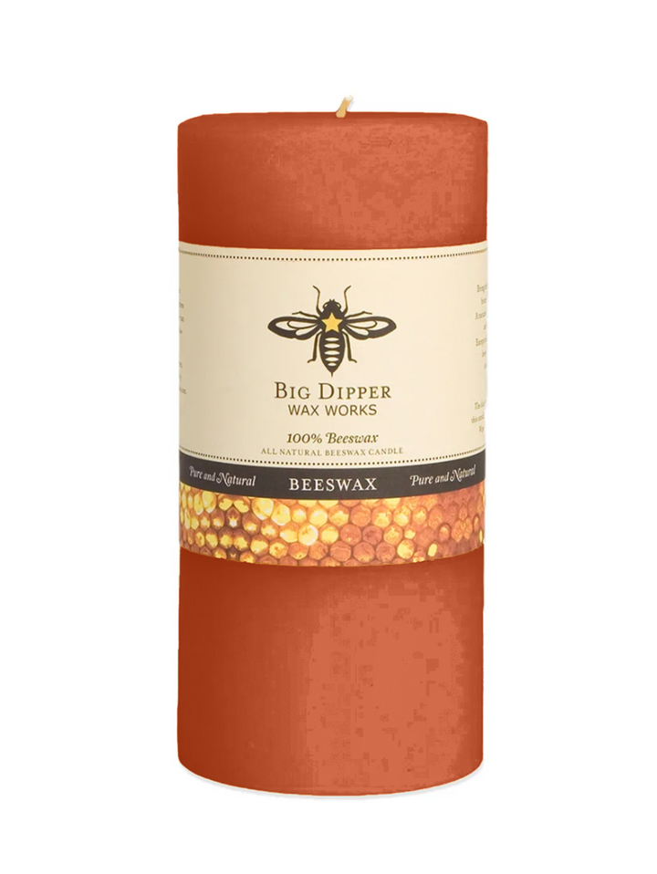beeswax pillar 6" PUMPKIN BD