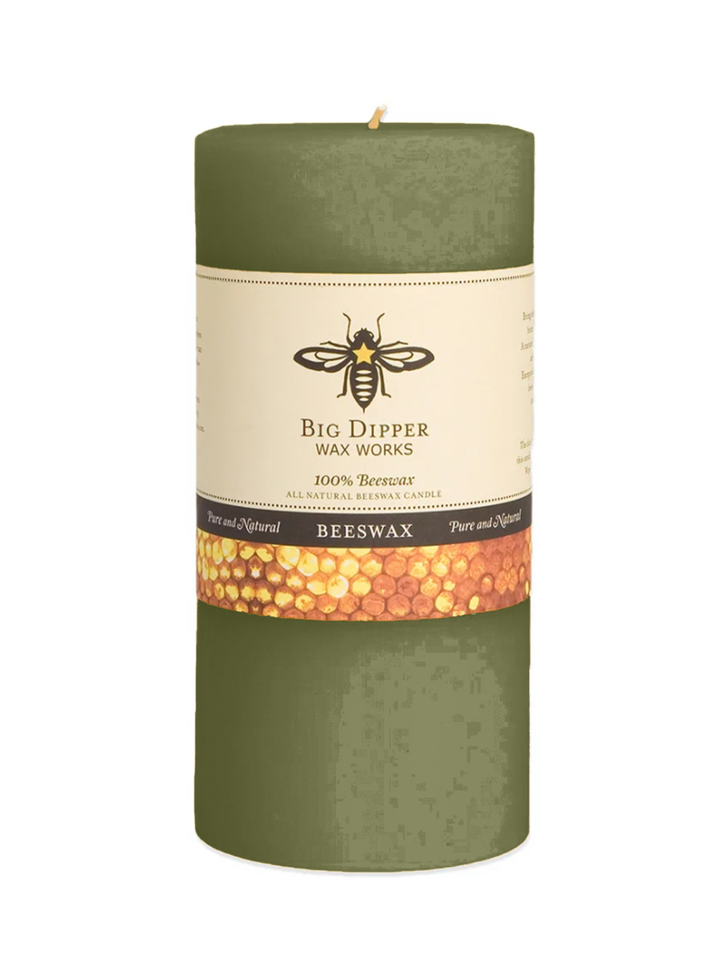 beeswax pillar 6" MOSS BD