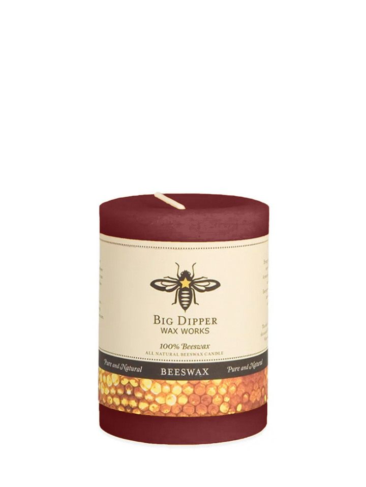 beeswax pillar 3.5" RED BD