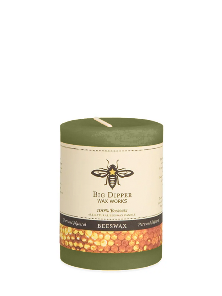beeswax pillar 3.5" MOSS BD