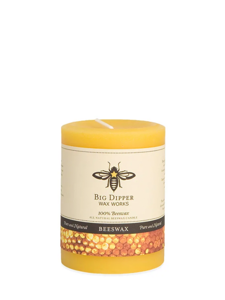 beeswax pillar 3.5" NATURAL BD