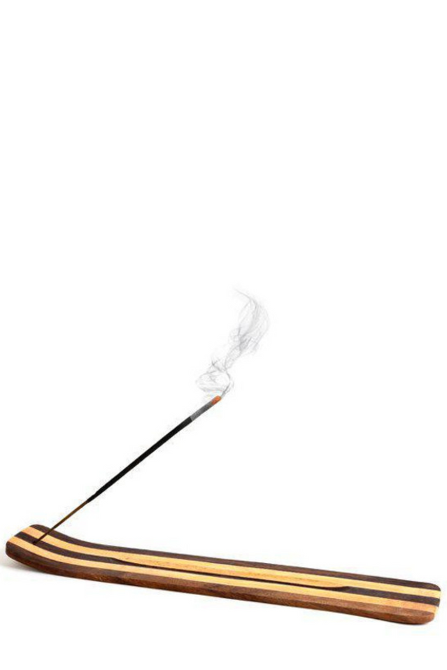 incense burner WOOD BOAT TWO TONE