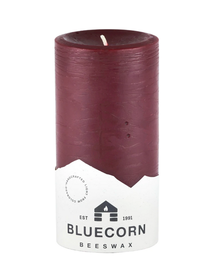 beeswax pillar 6" BURGUNDY